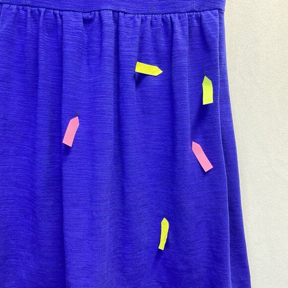 Madewell Sleeveless Fit & Flared Dress Women XS Blue Side Pockets Back Zip Used - Picture 2 of 16